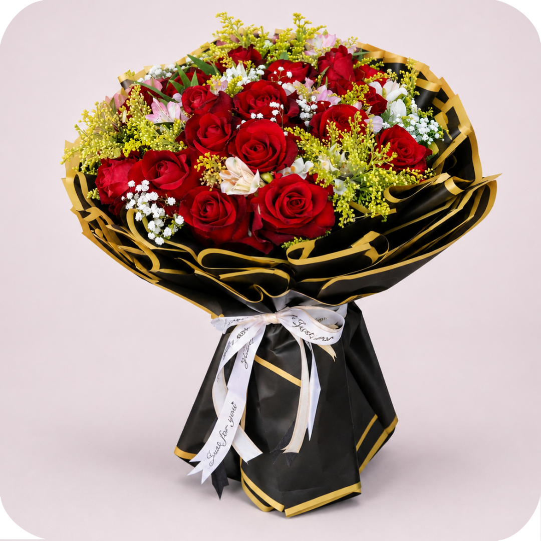 Buqu� Premium com 20 Rosas Vermelhas