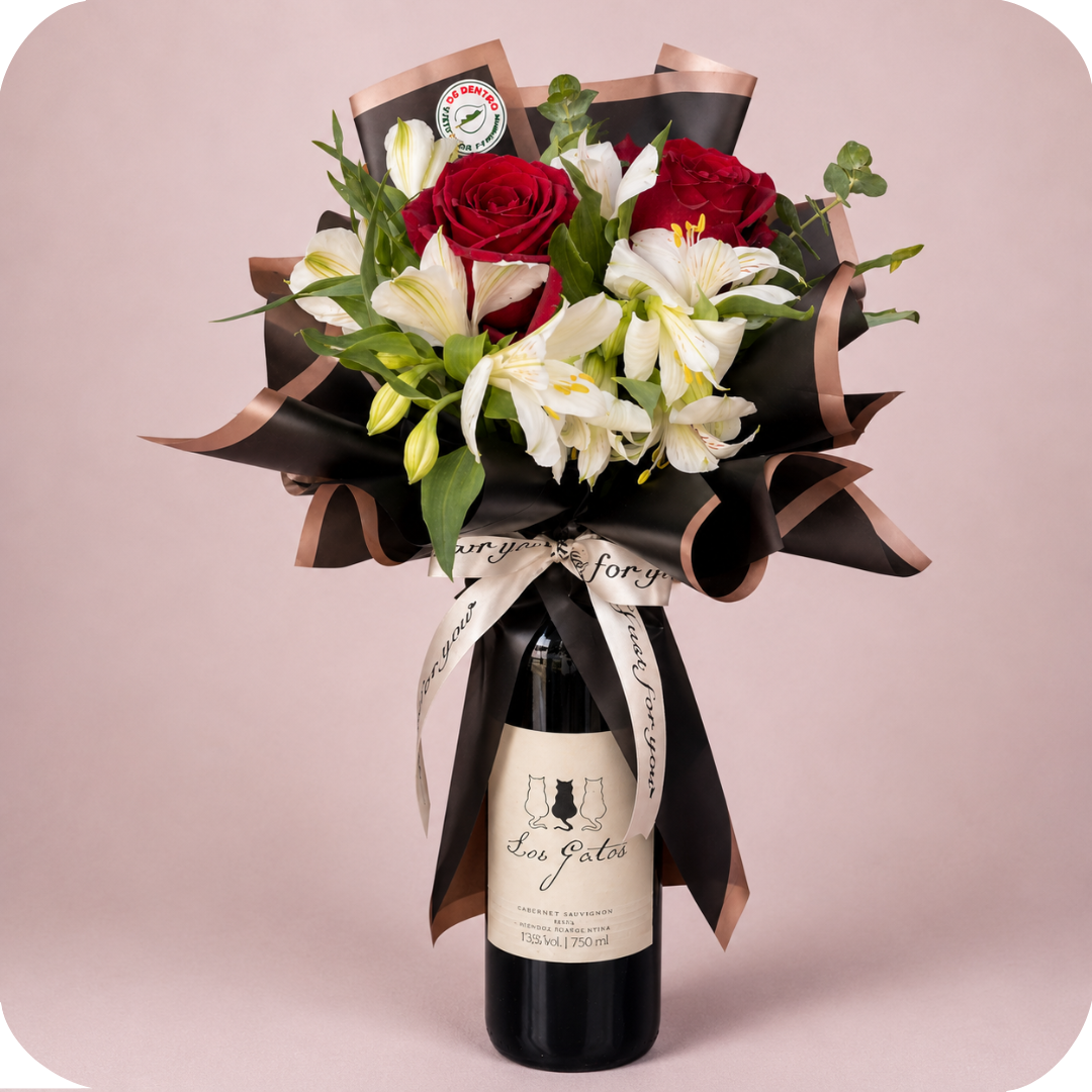 Buqu� Brinde Especial com Vinho
