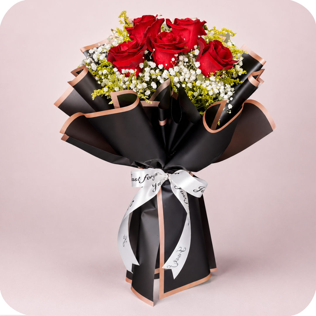 Buqu� de 5 Rosas Vermelhas