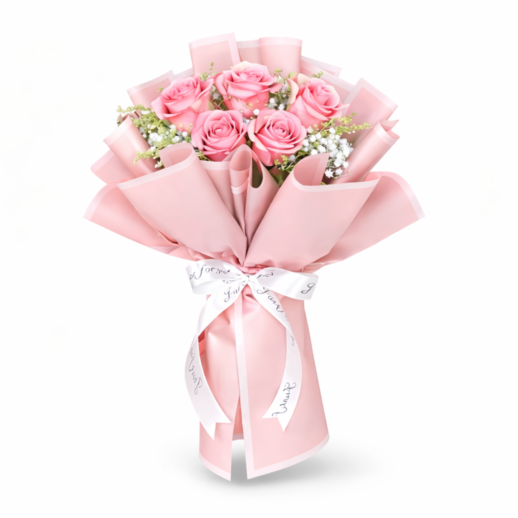 Buques com rosas claras